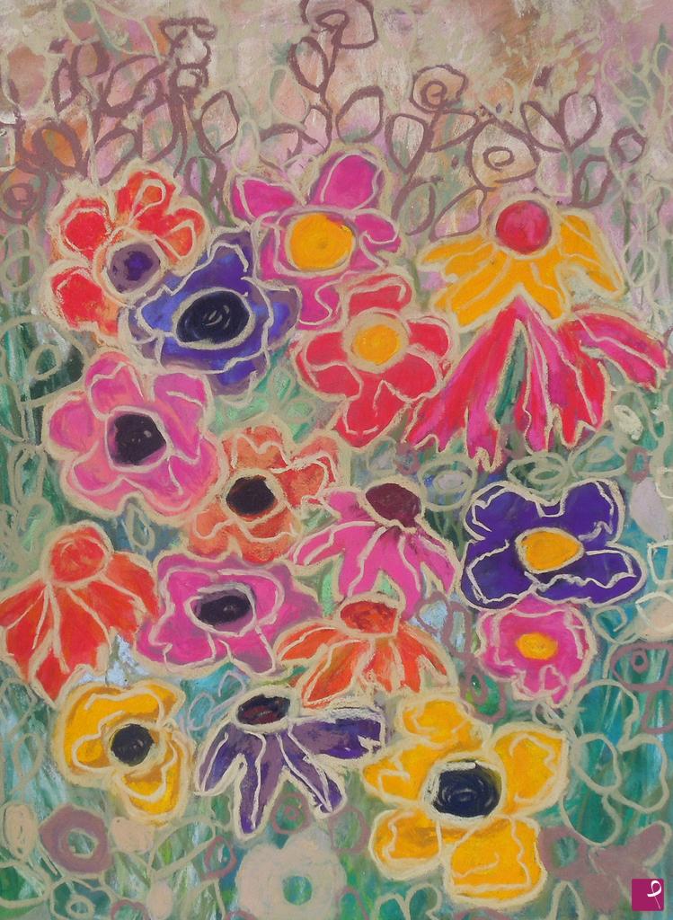 quadri in vendita online - Imaginary autumn flowers - 450