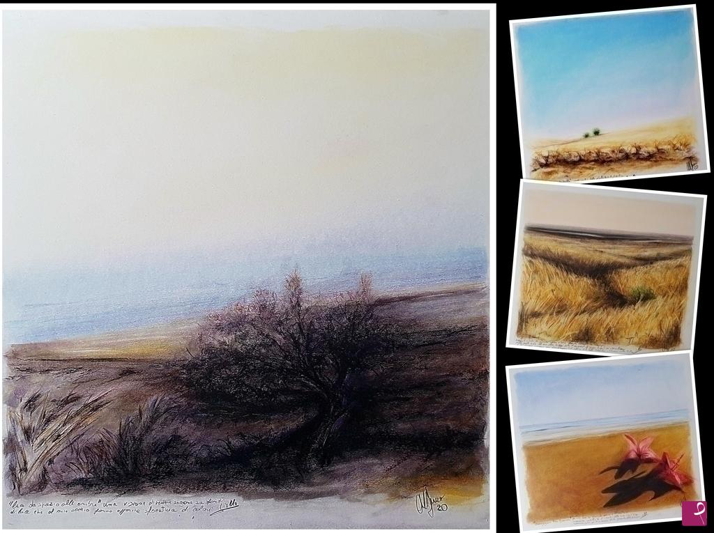 quadri in vendita online - Imbrunire  ""collage""