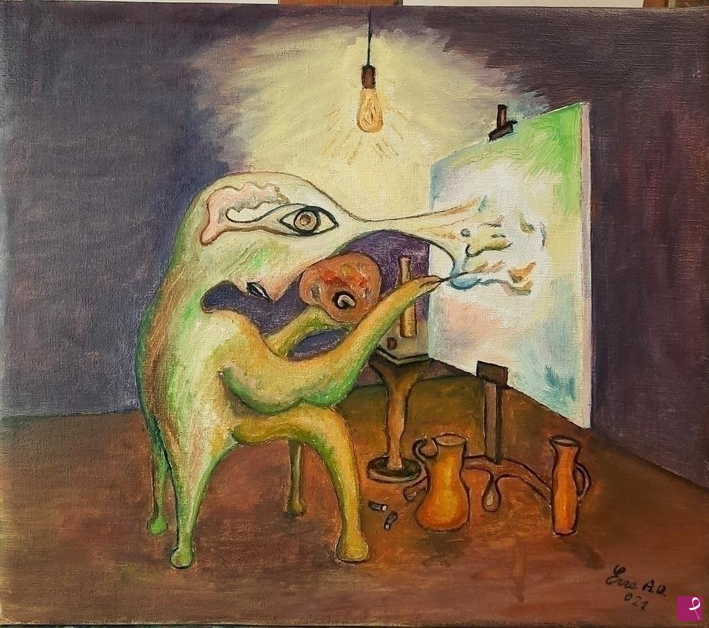 quadri in vendita online - Immerso nella pittura