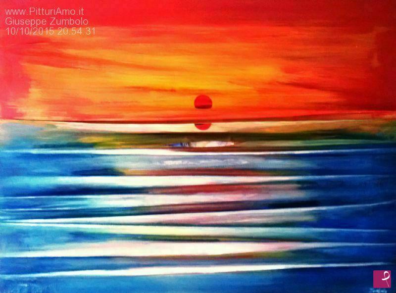 quadri in vendita online - Impression soleil levant 2015