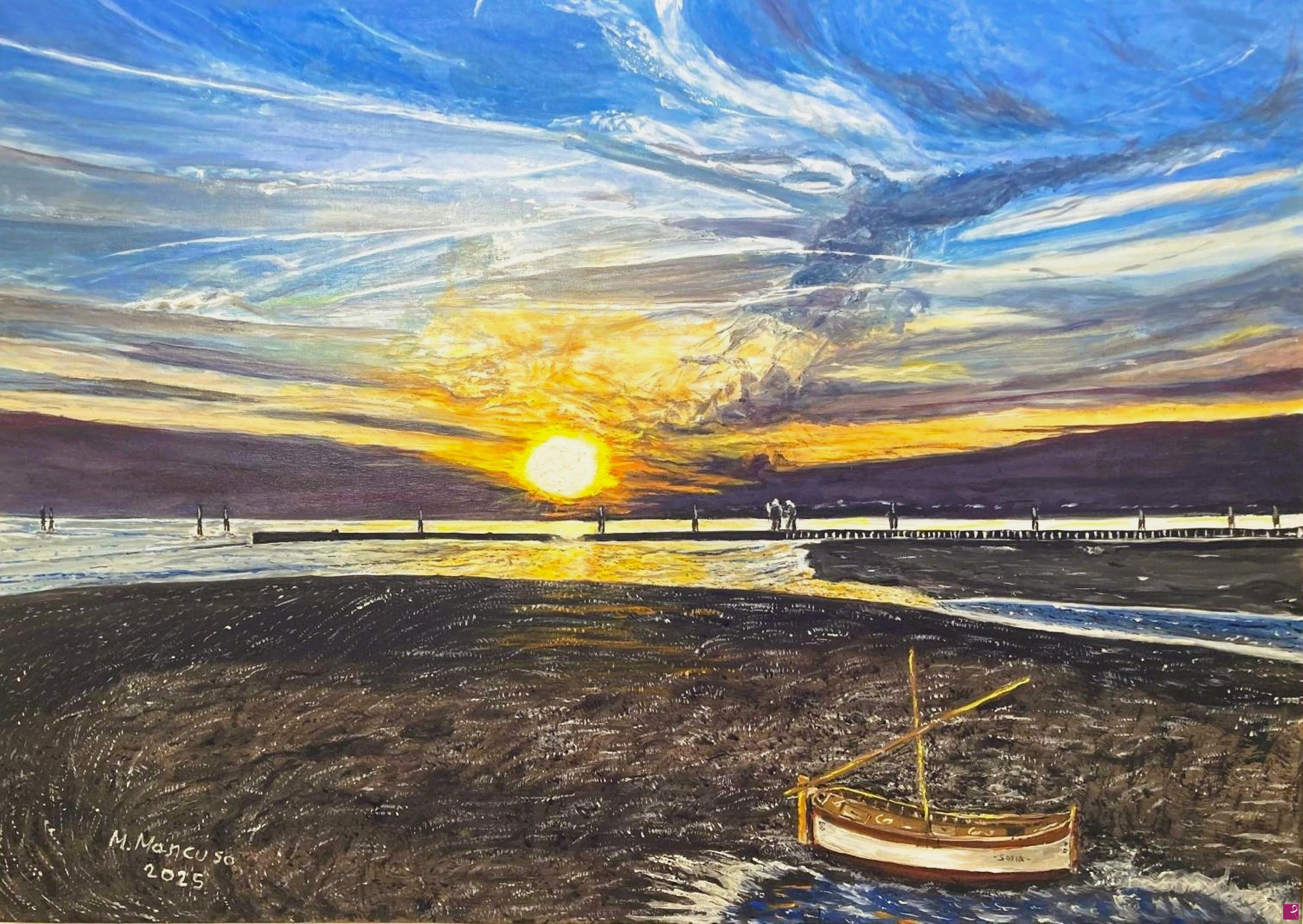 quadri in vendita online - Impressioni del sol levante (2025) - olio su tela - cm 70 x 50