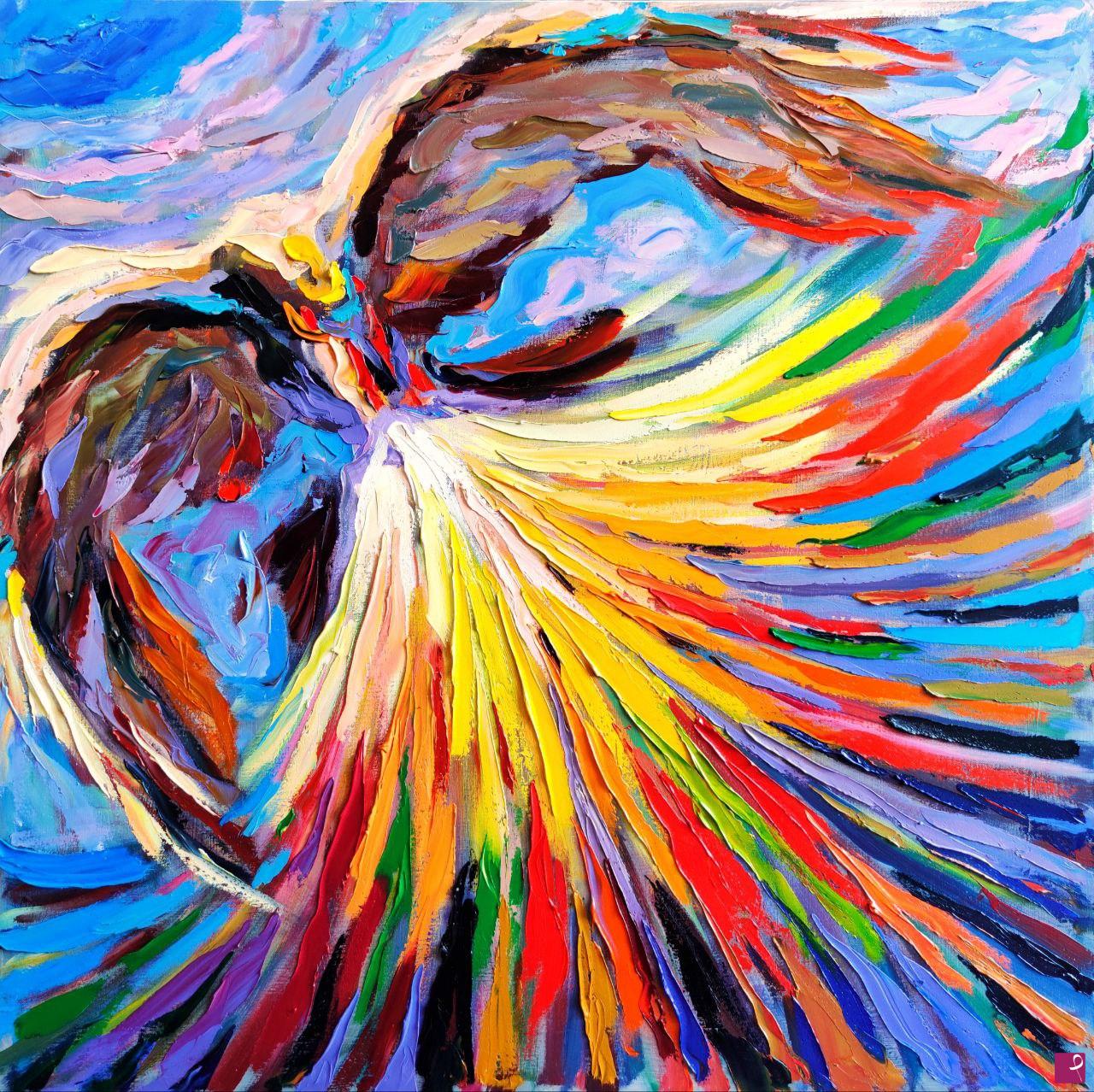 quadri in vendita online - Impressionismo archetipico: l'Araba fenice.