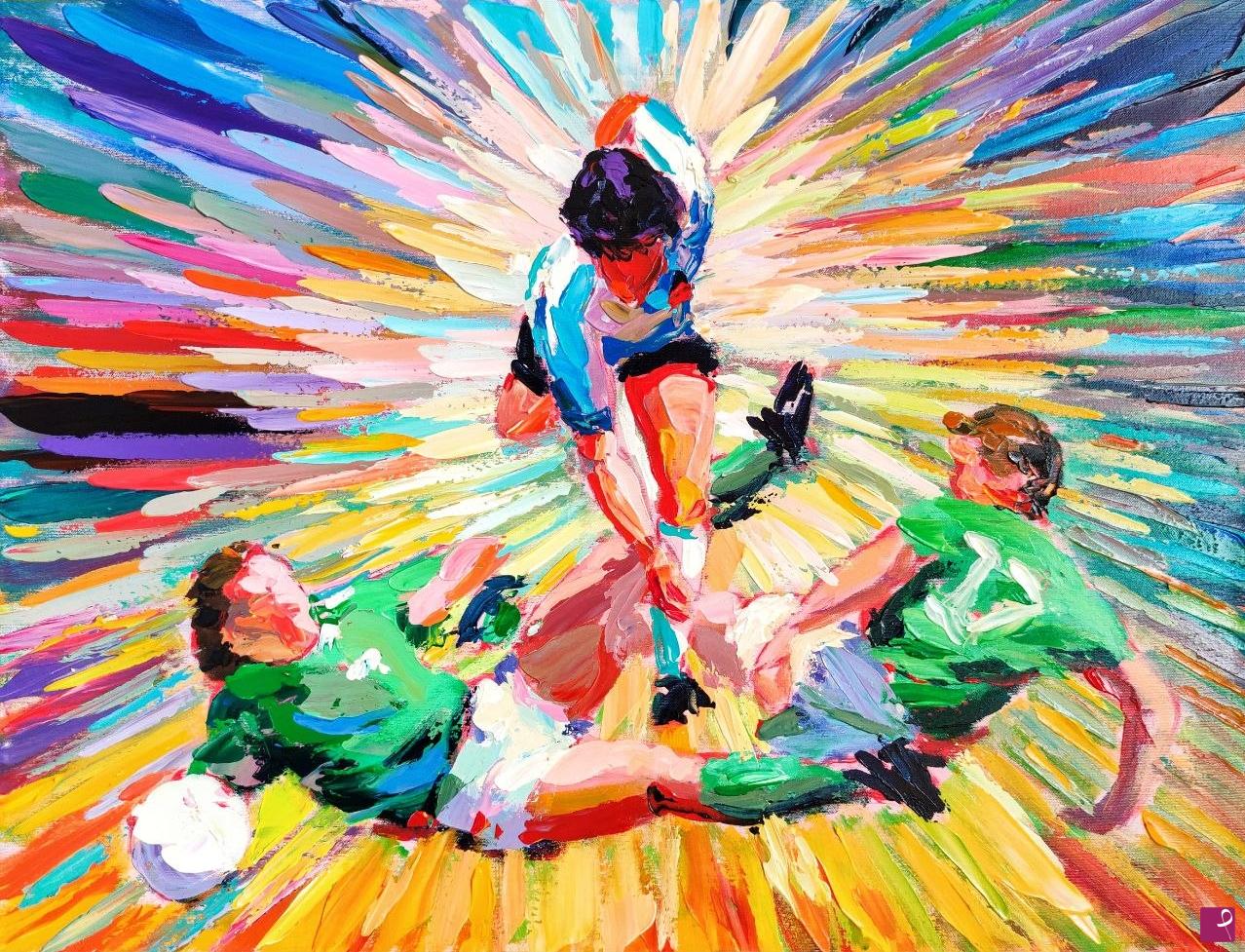 quadri in vendita online - Impressionismo pop; dipinto Maradona