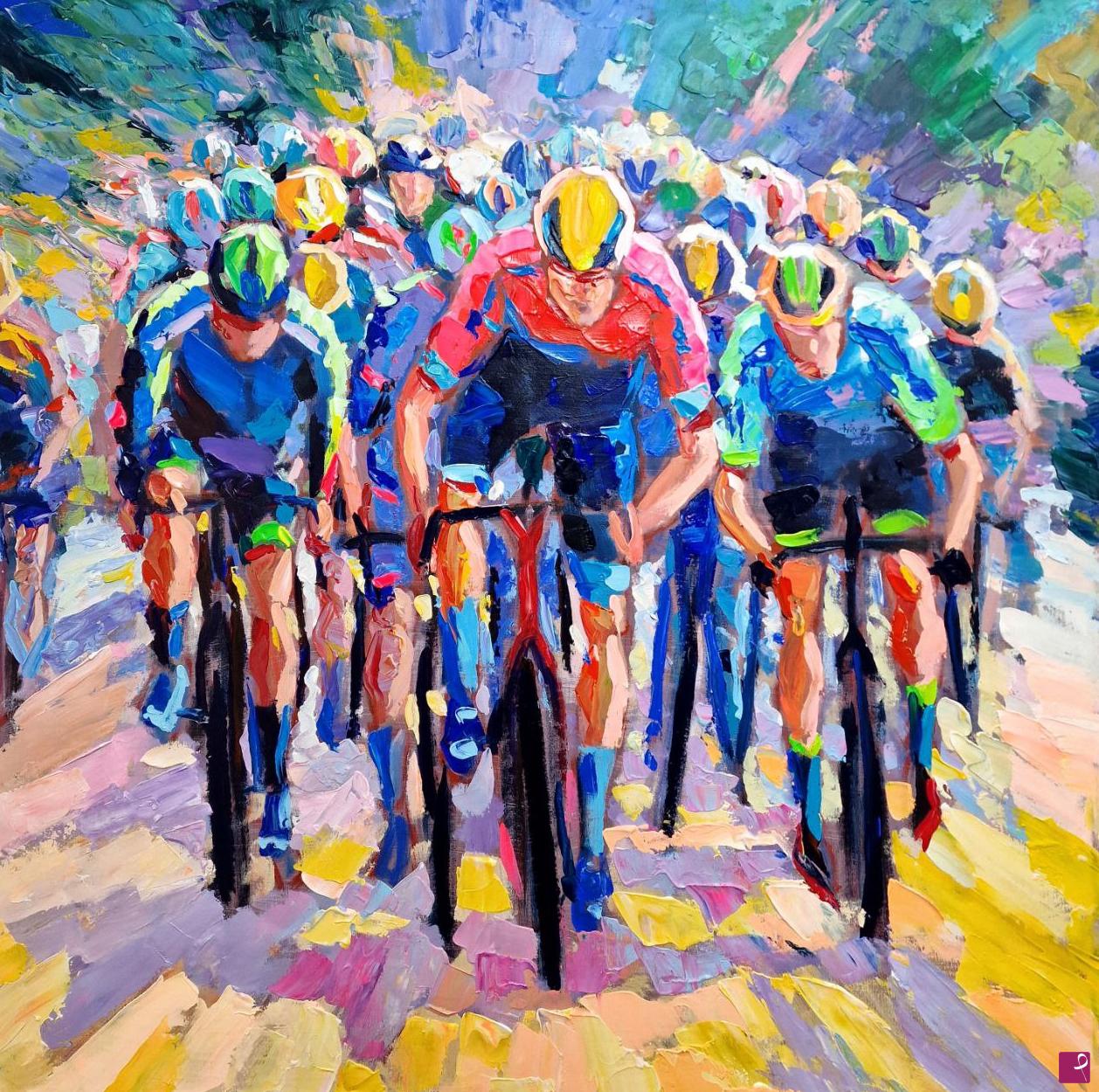 quadri in vendita online - Impressionismo pop; giro d'Italia