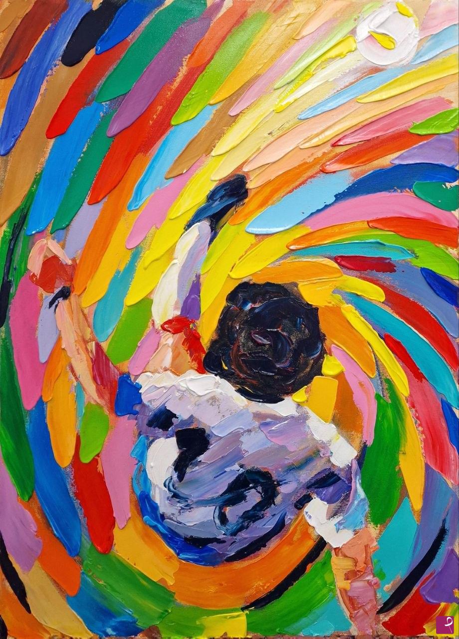 quadri in vendita online - Impressionismo Pop, Maradona rovesciata