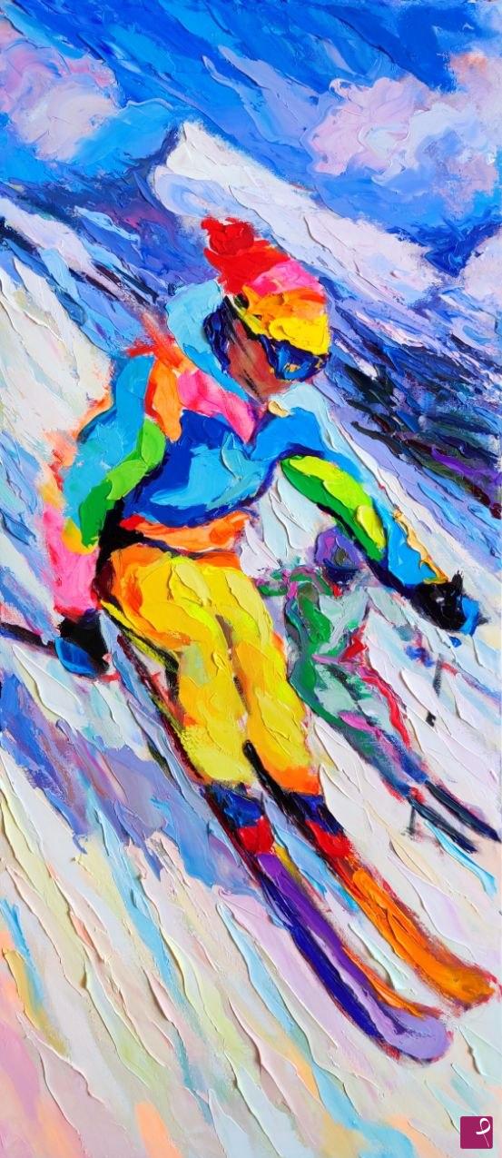 quadri in vendita online - Impressionismo pop: slalom gigante