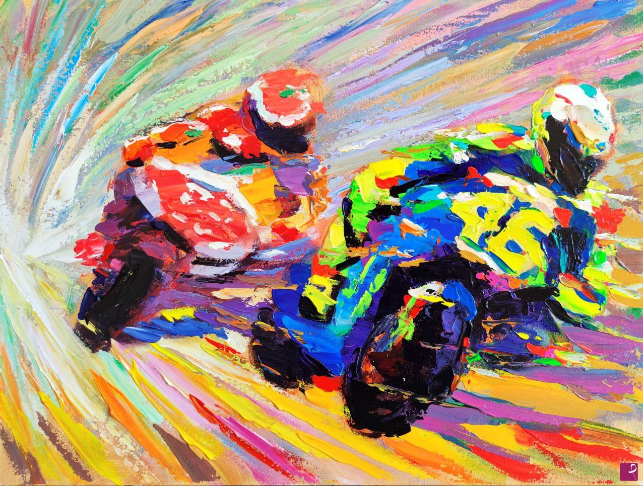 quadri in vendita online - impressionismo pop; valentino rossi