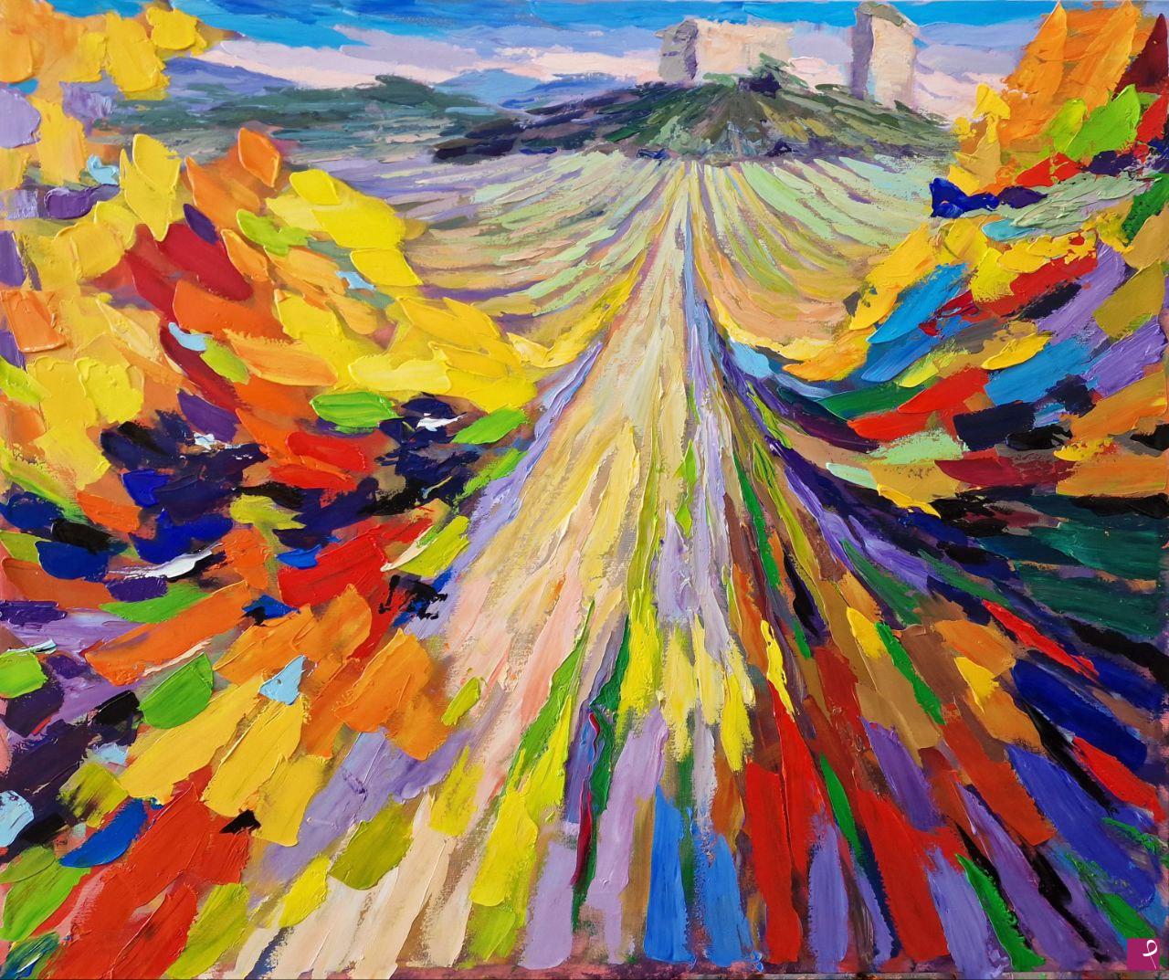 quadri in vendita online - impressionismo radicale; Valle di Illasi