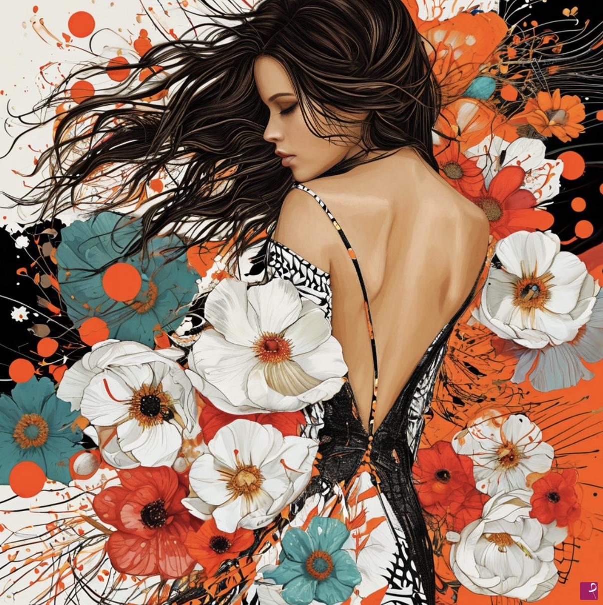 quadri in vendita online - In garden flowers