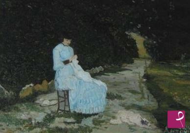 quadri in vendita online - "in giardino" (1863.s.lega) 