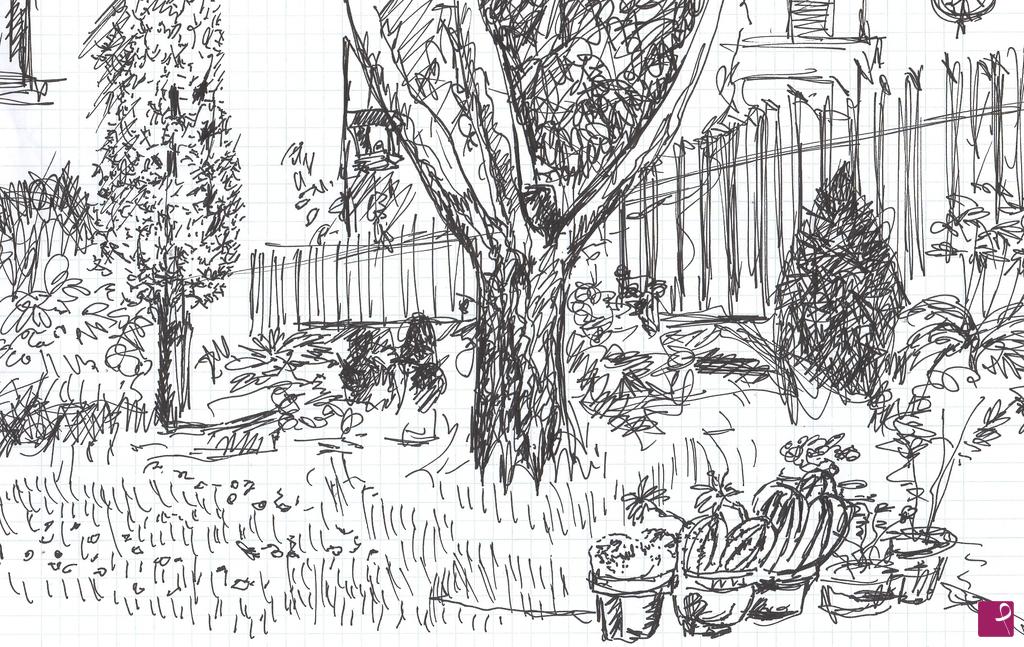 quadri in vendita online - In giardino