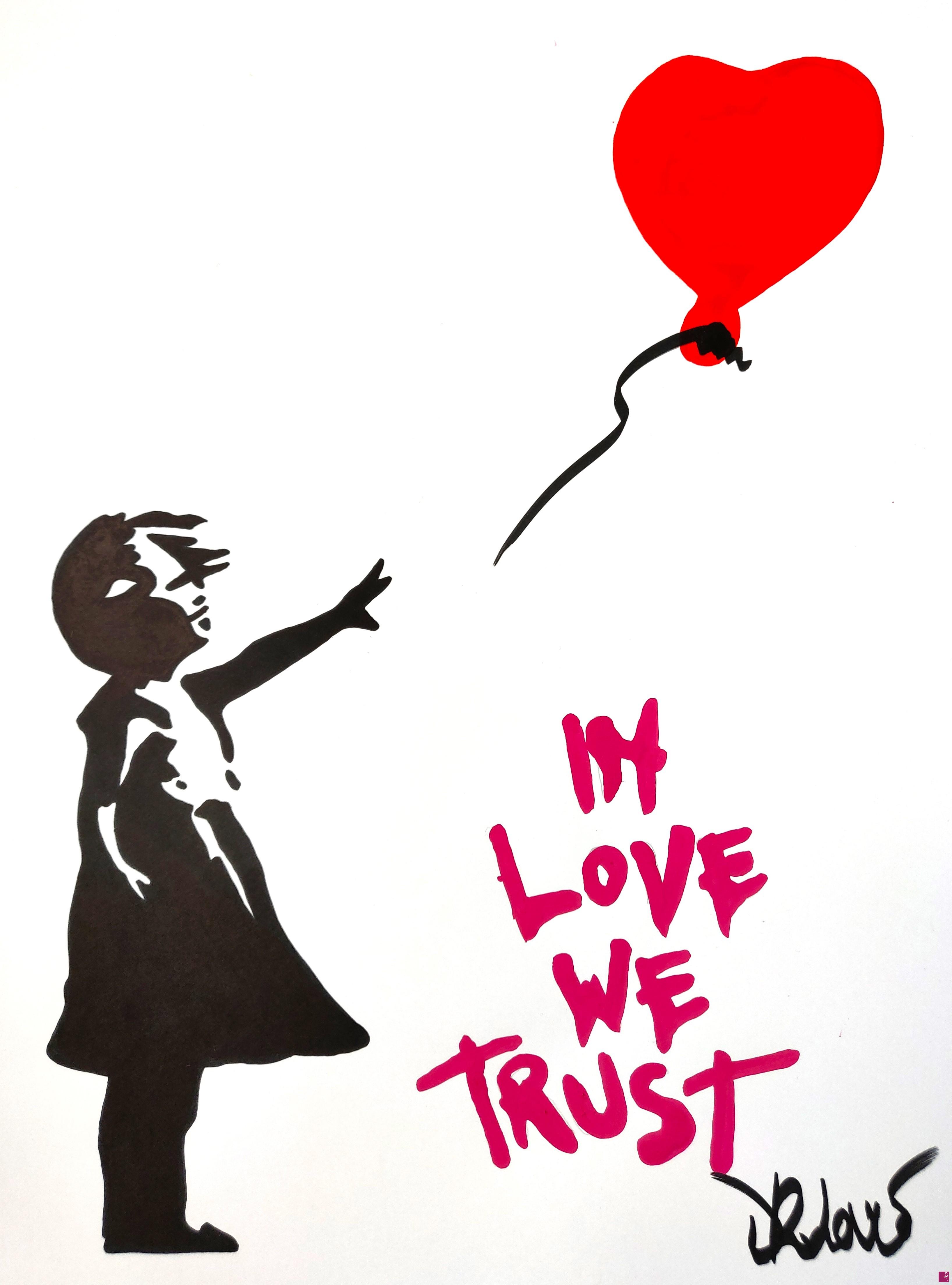 quadri in vendita online - In love we trust (a tribute to Banksy)