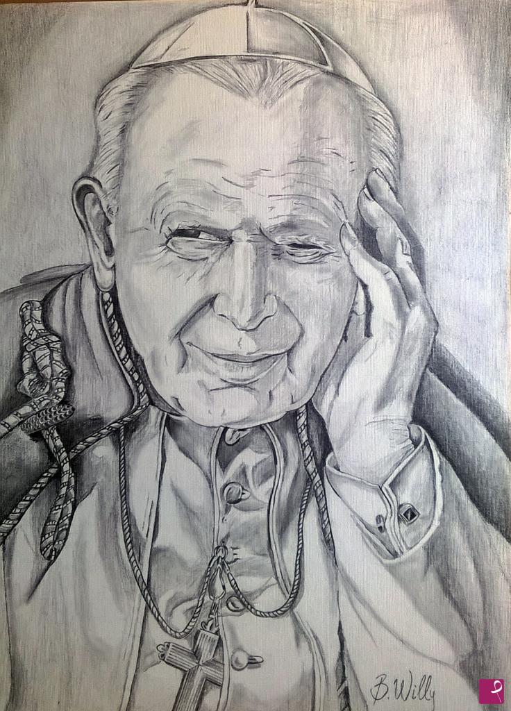 quadri in vendita online - In Memory of Pope John Paul II 