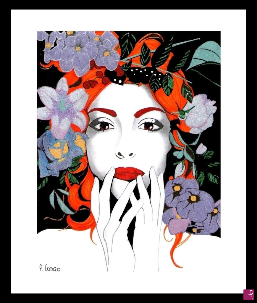 quadri in vendita online - In my next life I'll be a butterfly born in a bower, where roses, lilies and violets meet