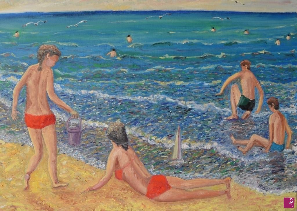 quadri in vendita online - in spiaggia