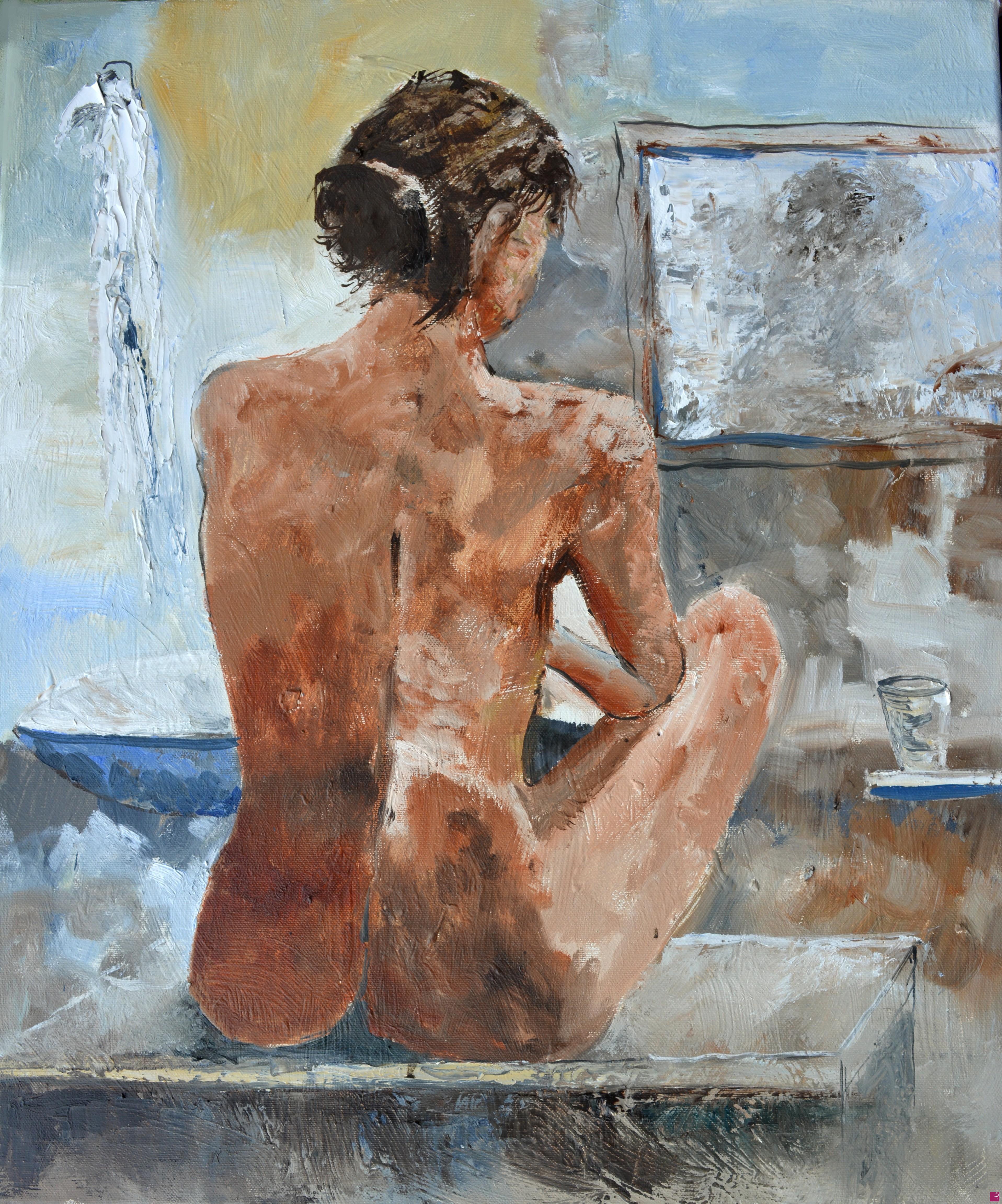 quadri in vendita online - In the bathroom