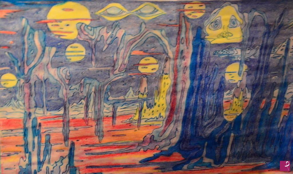 quadri in vendita online - IN THE COLD AND ASTRAL LAND OF THE CRIMSON QUEEN