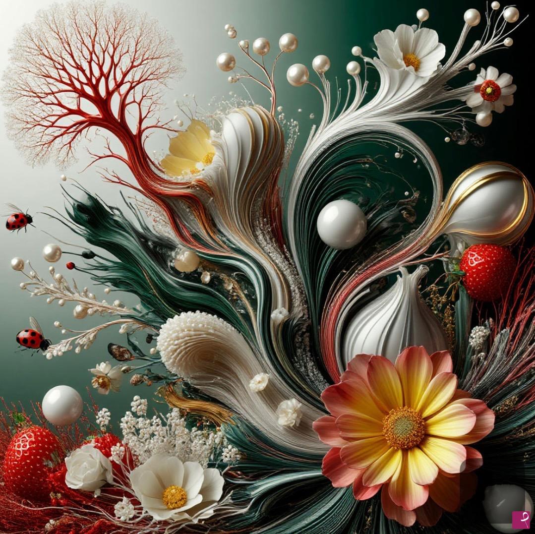 quadri in vendita online - In the flowerbed