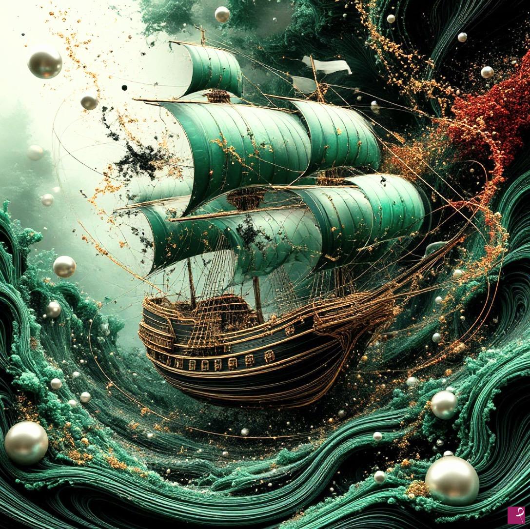 quadri in vendita online - In the Raging Ocean