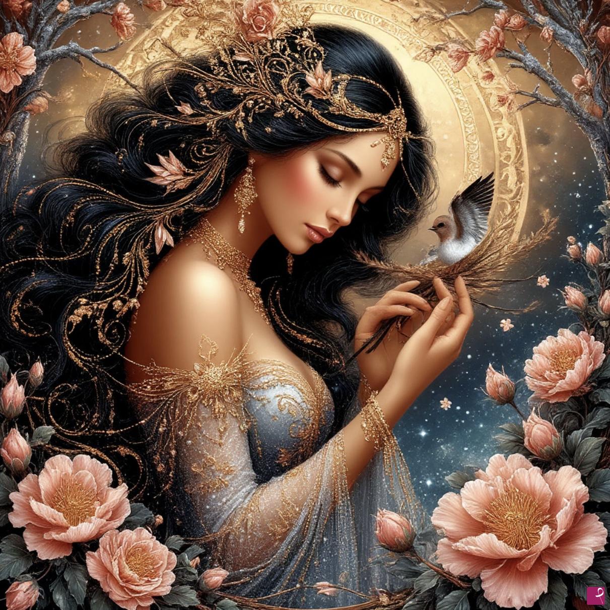 quadri in vendita online - In the style of artist Erte Lee Bogle
