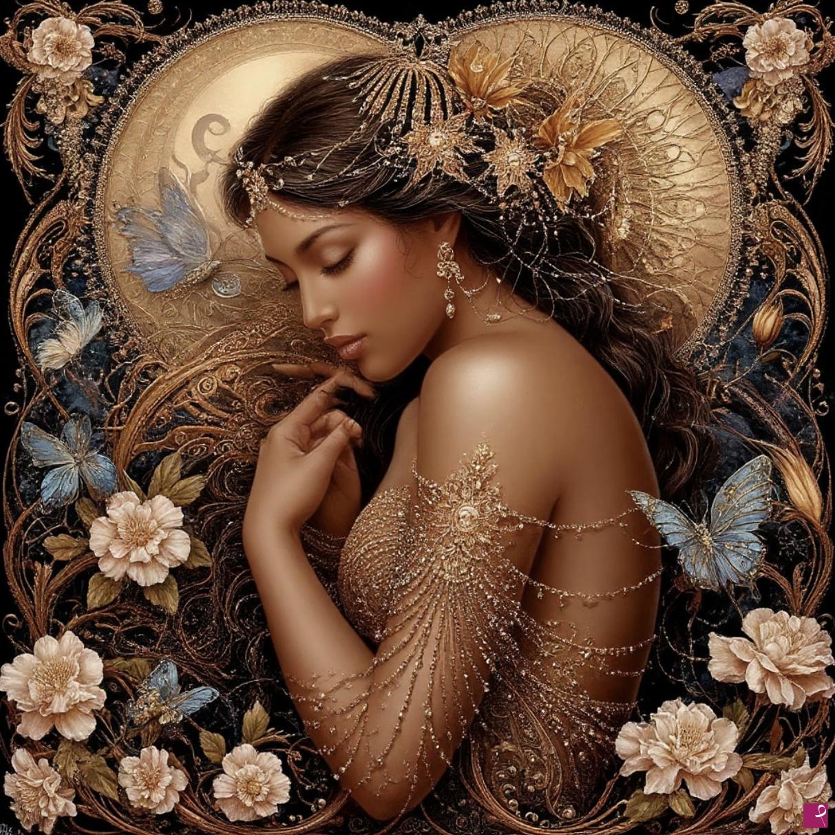quadri in vendita online - In the style of artist Erte Lee Bogle2