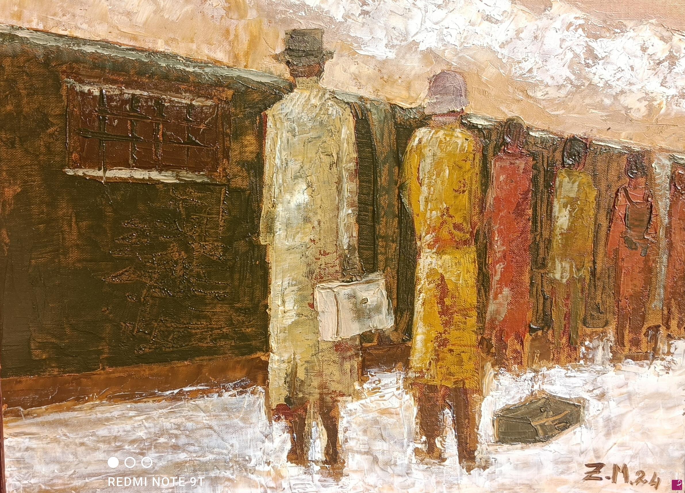 quadri in vendita online - In treno ad Auschwitz 