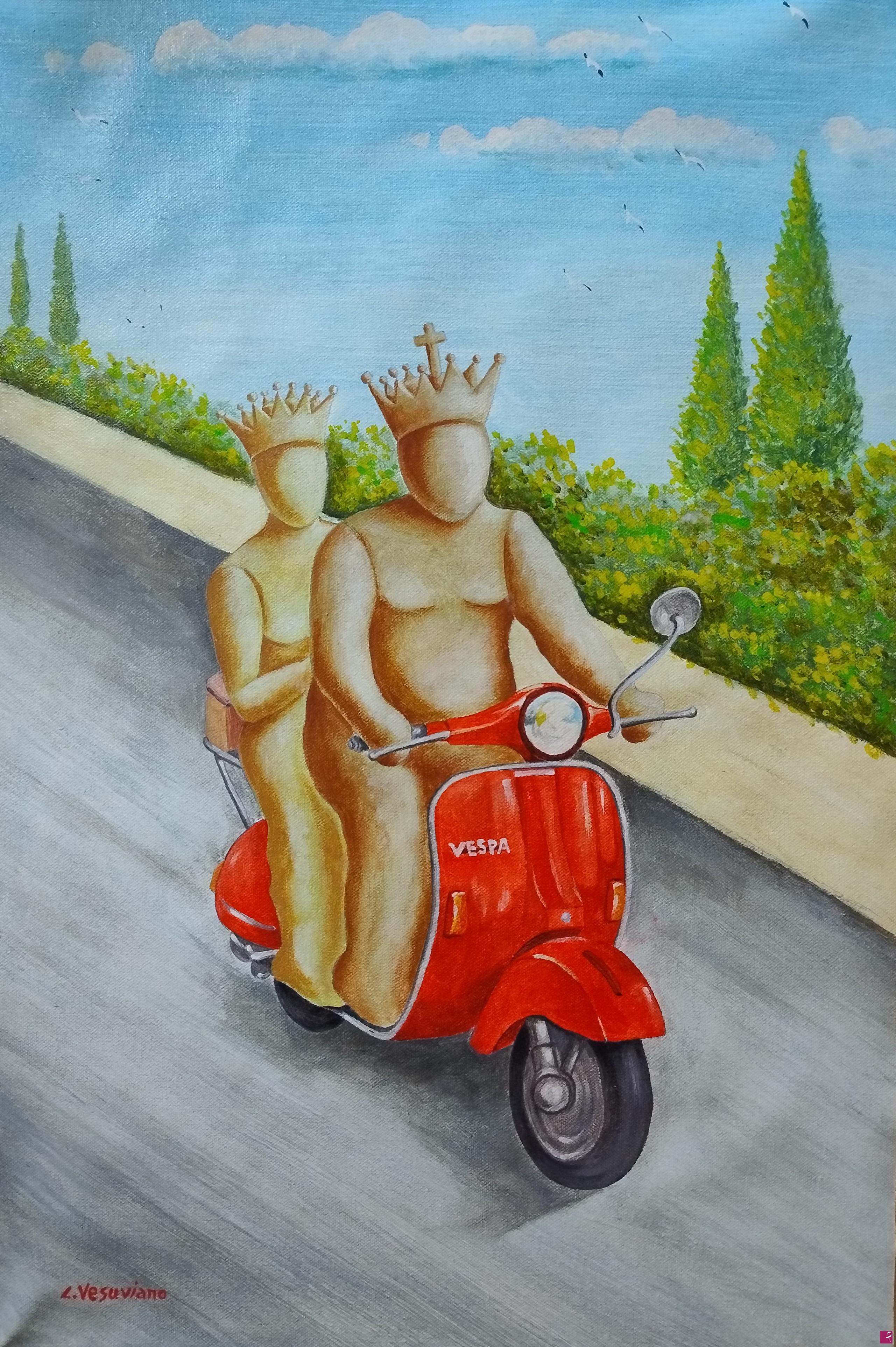 quadri in vendita online - In vespa 50 