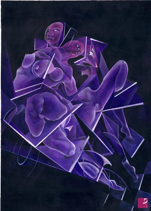 quadri in vendita online - In viola