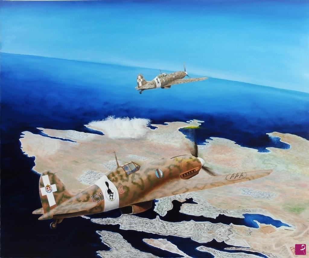 quadri in vendita online - In volo su Malta