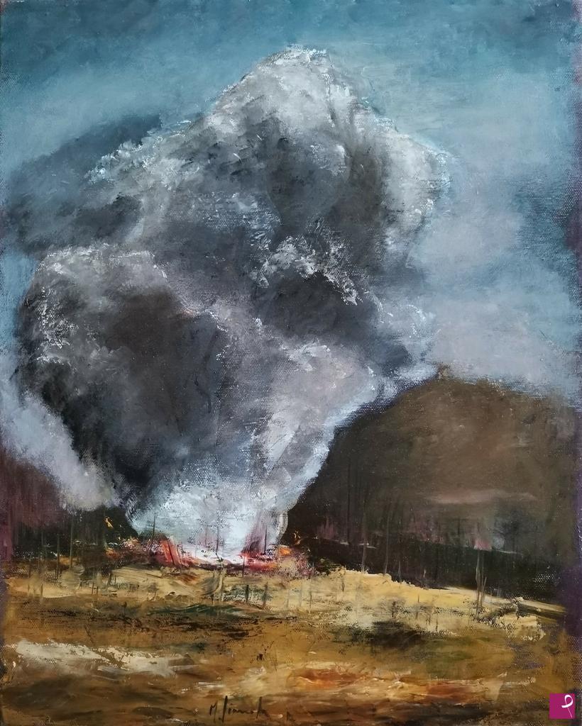 quadri in vendita online - Incendio 3