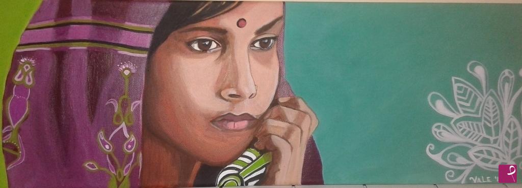 quadri in vendita online - Indian girl