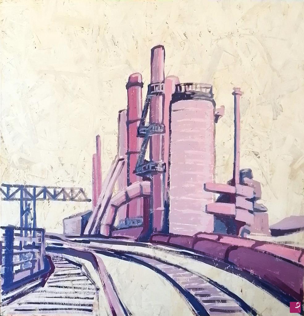 quadri in vendita online - Industrial landscape