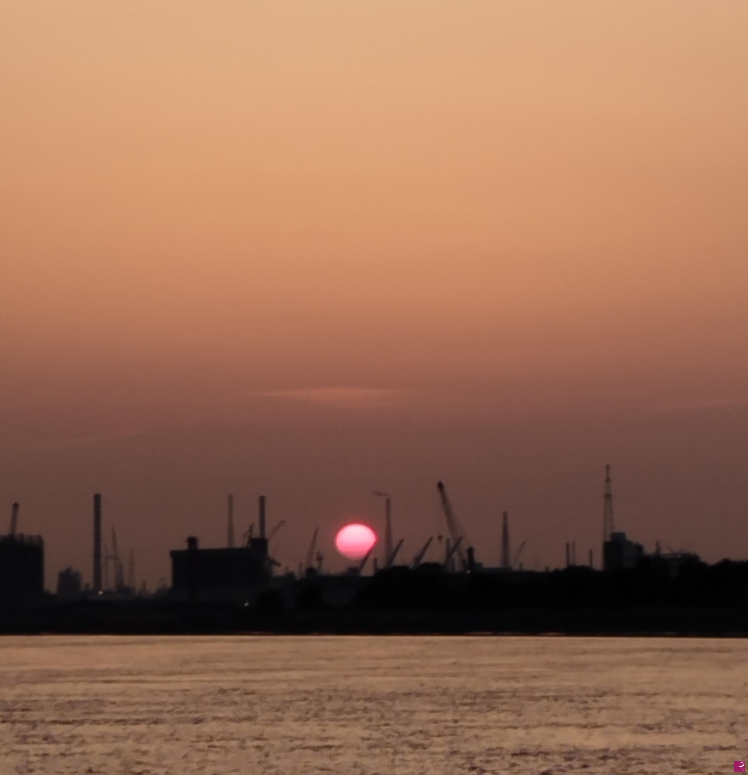 quadri in vendita online - Industrial Sun. Port of Antwerp.