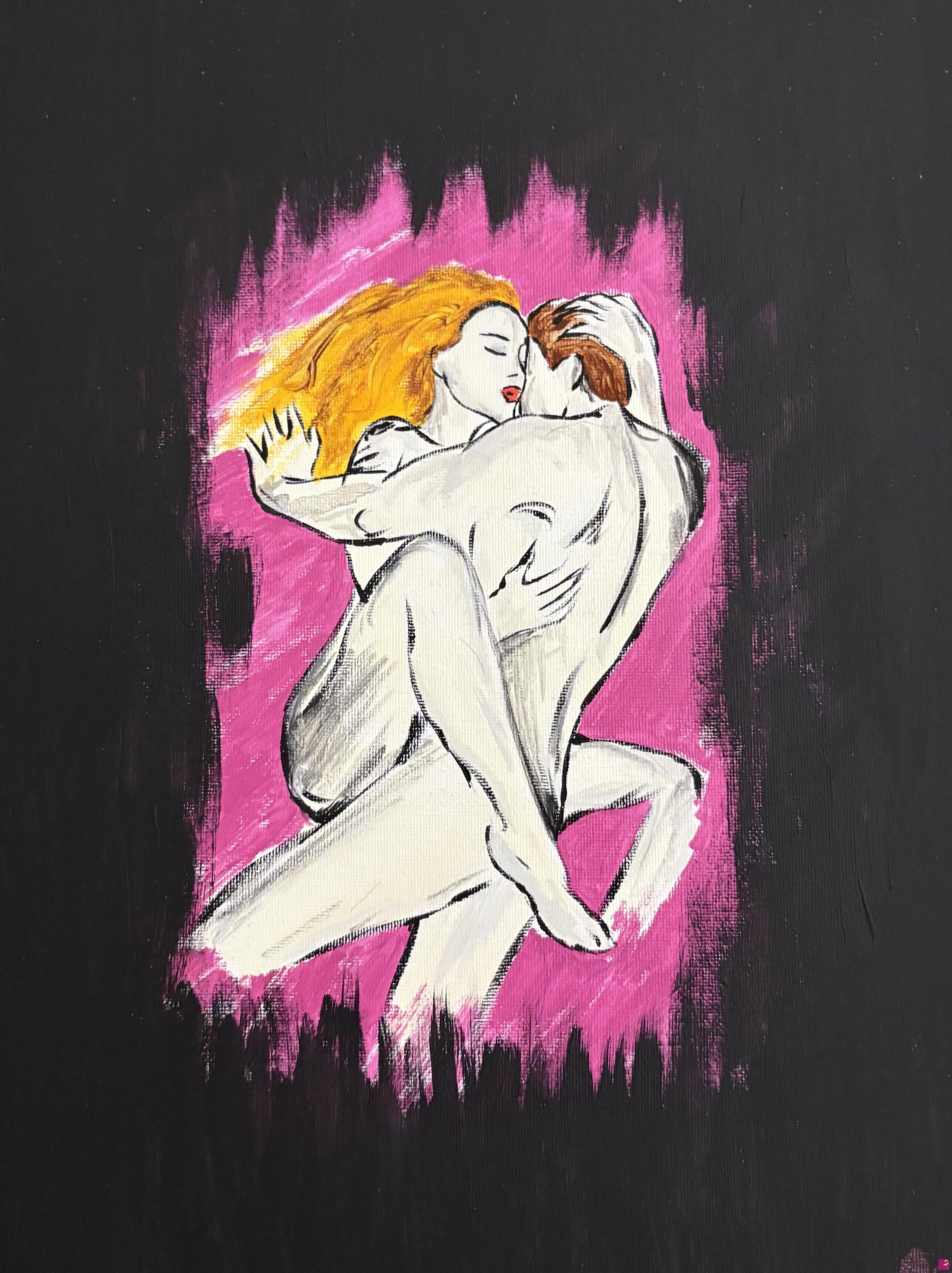 quadri in vendita online - Inferno rosa.