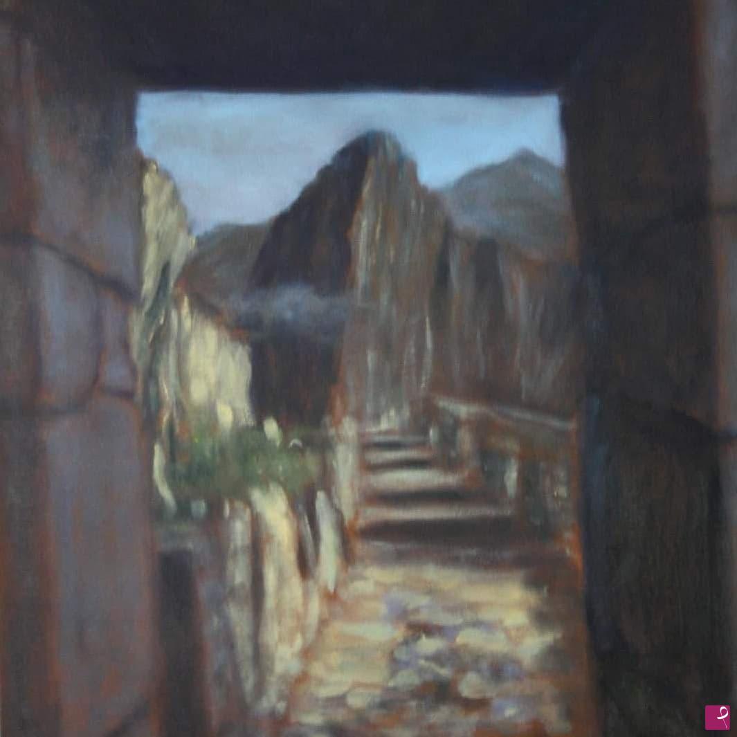 quadri in vendita online - Ingresso a Machu Picchu - Rif.LG-084-PE/OT40X50-V/2012