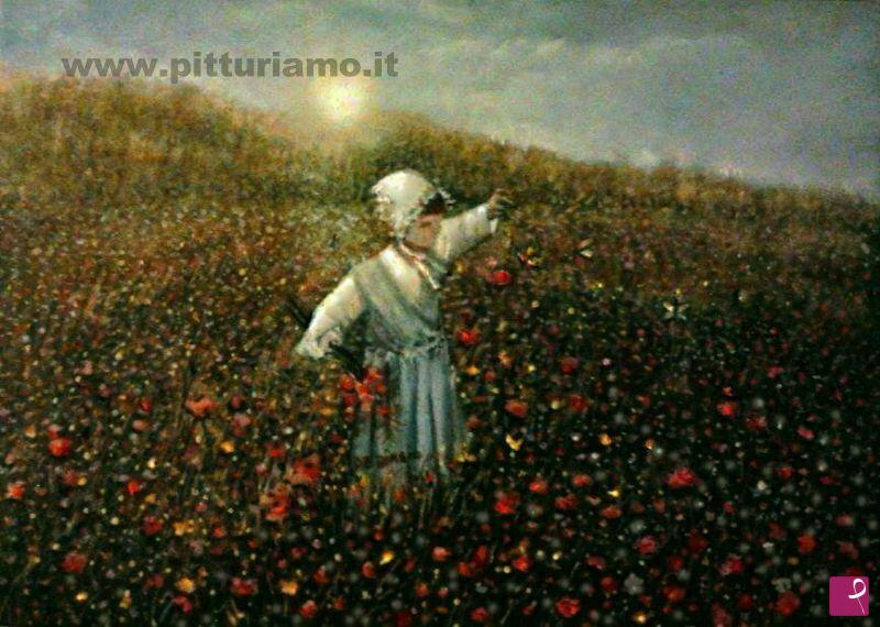 quadri in vendita online - innocenza e  serenità ,memorie d'infanzia