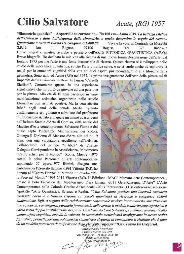 quadri in vendita online - Inserimento Catalogo degli artisti finalisti edizione 2019, presentati dal Cav. Flavio de Gregorio