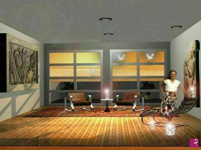 quadri in vendita online - Interno al tramonto