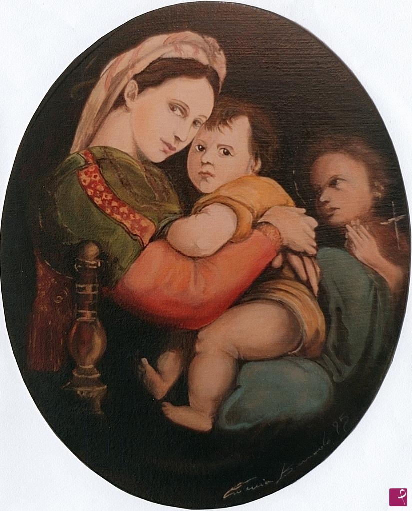 quadri in vendita online - Interpretazione della Madonna della seggiola