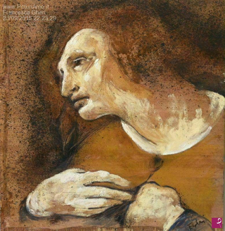 quadri in vendita online - Interpretazione ritratto di San Filippo, cenacolo Leonardo da Vinci. 