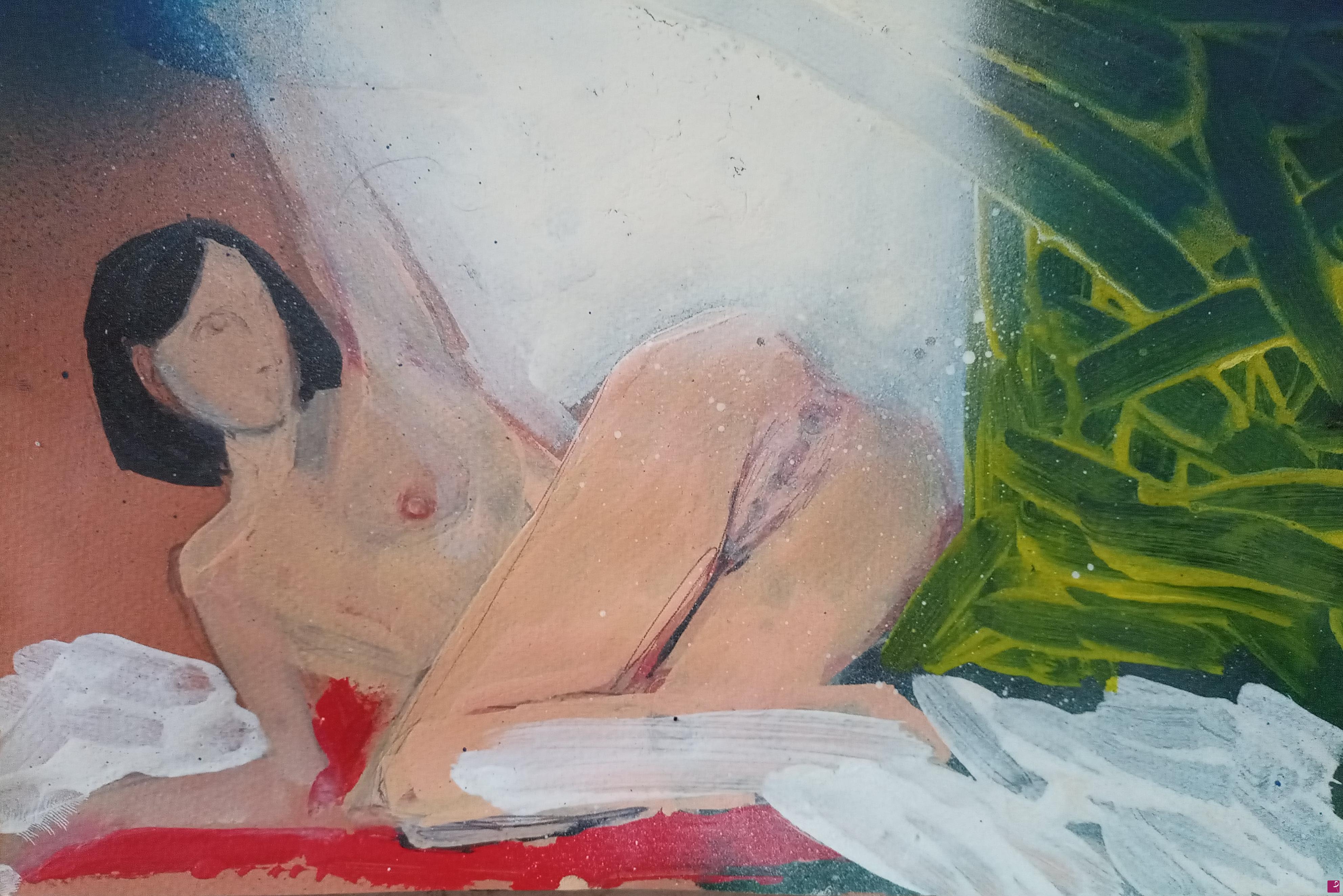quadri in vendita online - INTIMITA' DI GIOVANE DONNA