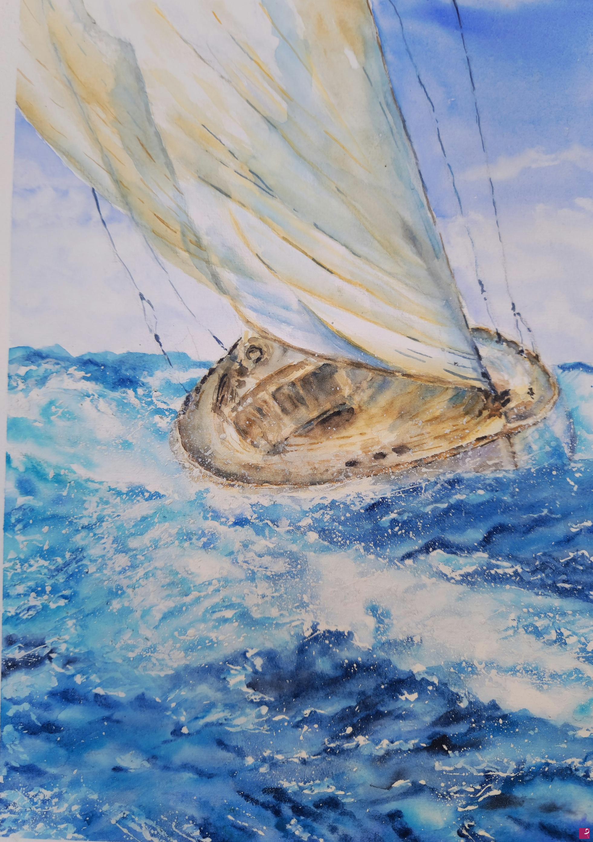 quadri in vendita online - Into the wind