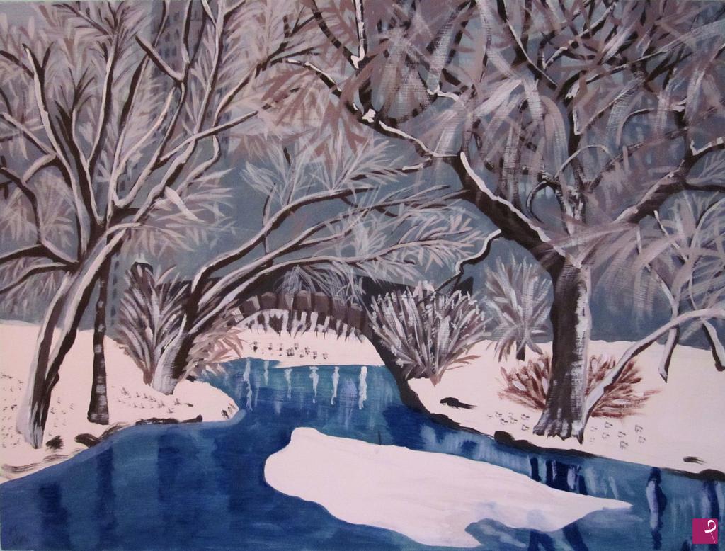 quadri in vendita online - Inverno a Central Park