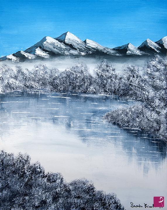 quadri in vendita online - Inverno blu