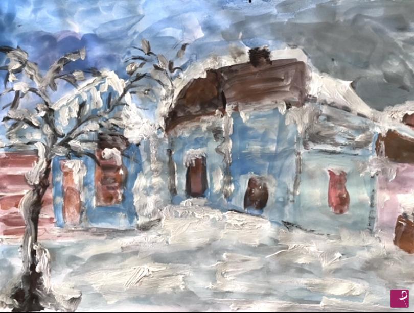 quadri in vendita online - Inverno in campagna 
