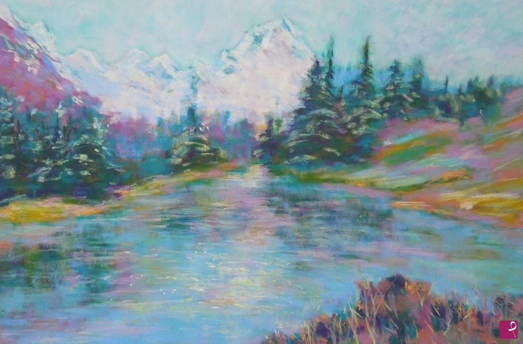 quadri in vendita online - Inverno sul Lago Blu - 6