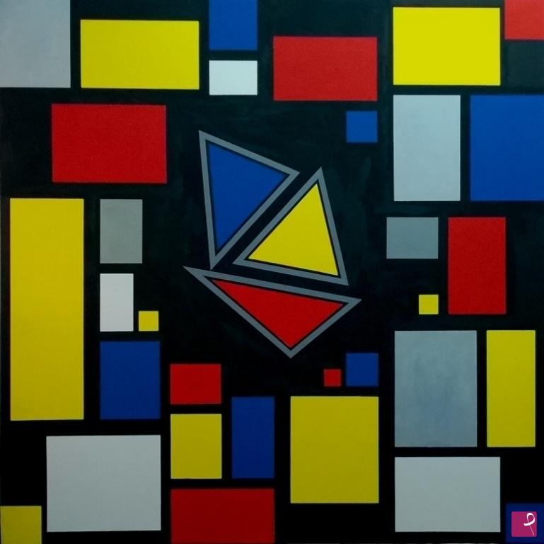quadri in vendita online - Io e Mondrian: non solo rettangoli