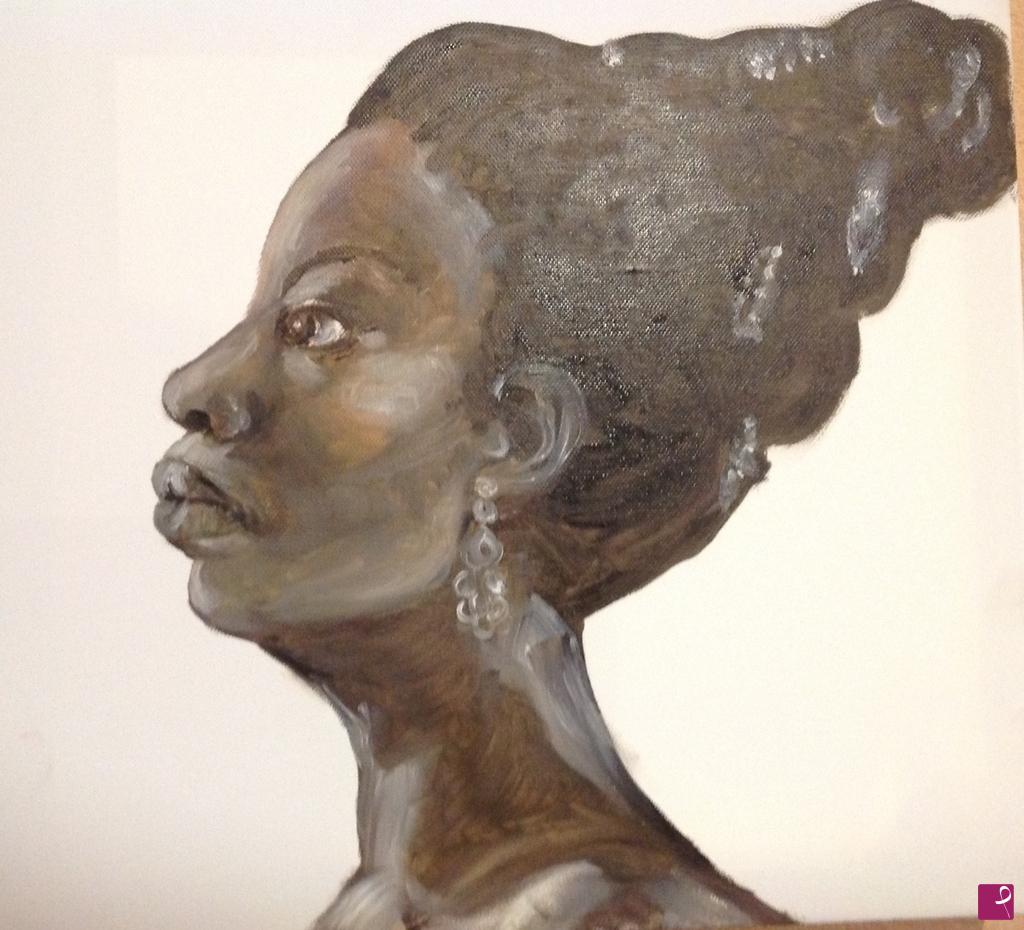 quadri in vendita online - Io e Nina , omaggio a Nina Simone 