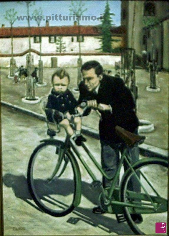 quadri in vendita online - Io e papà tanti anni fà.