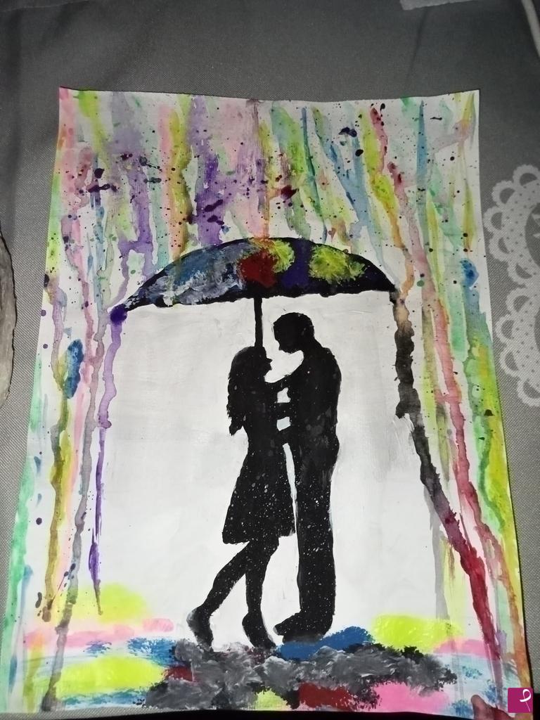 quadri in vendita online - Io e te riparati dai colori..